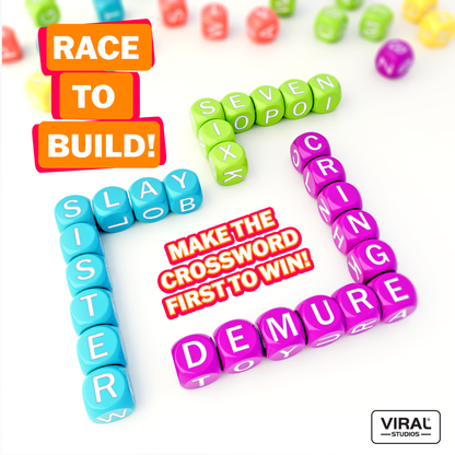 Scrambled Dice Word Game for 1-5 Players Brain Exercise Party Game Ages 8+ Perfect for Parties and Family Game Nights