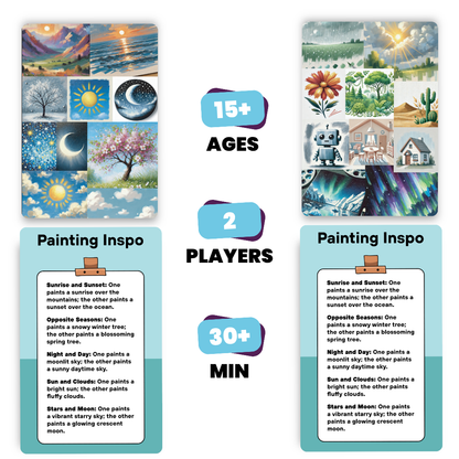 The Couples Painting Game – Fun Date Night Activity | Romantic Game with Prompts & Questions | Creative Couples Gift Idea for Him & Her | No Art Skills Needed | 2 Players